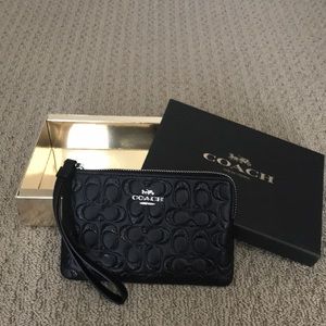 Coach Black Wristlet Clutch